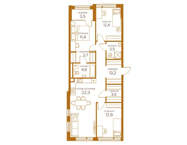 Квартира № 115